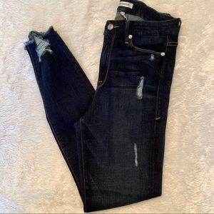 Good American Good Legs Distressed Dark Denim Skinny Jeans size 10/30